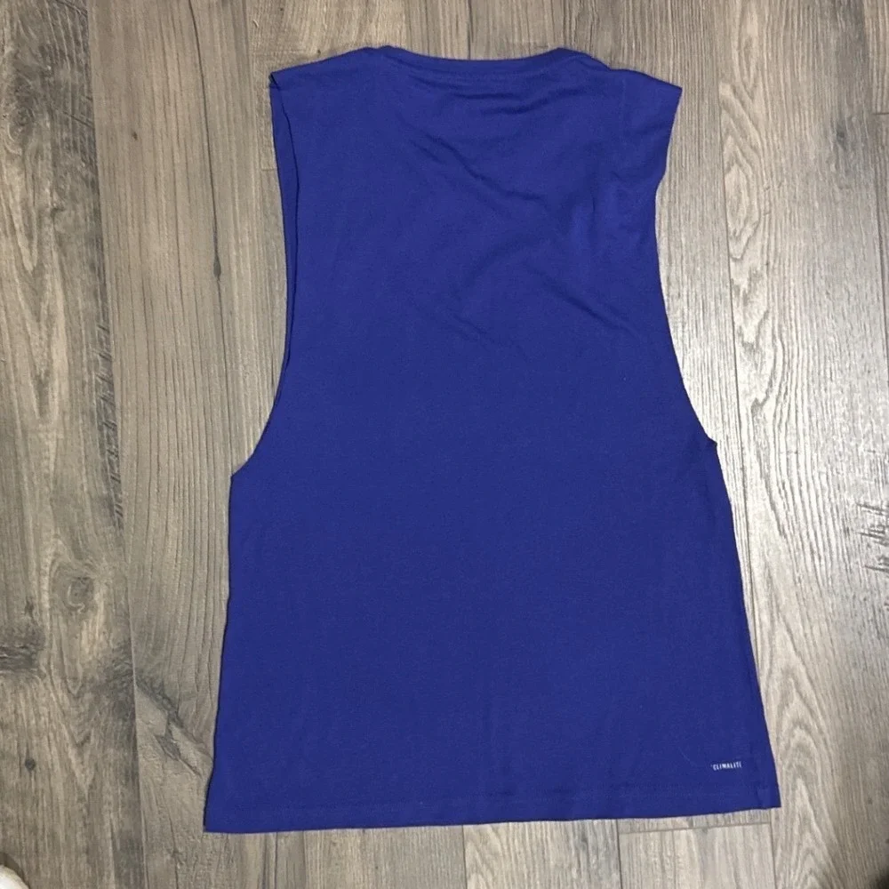 Adidas Women Royal Blue‎ Sleeveless Muscle Tank Top Ultimate 2.0 S P